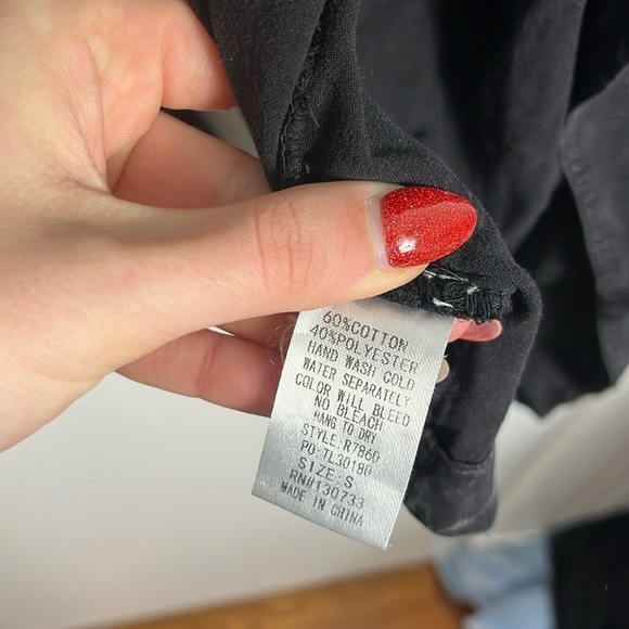 Umgee Drapey Lagenlook Black Open Front Long-Sleeve Cardigan Jacket Size Small - Picture 7 of 10